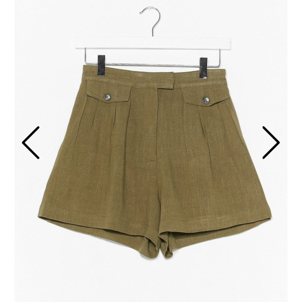 Nasty gal army green high waisted shorts